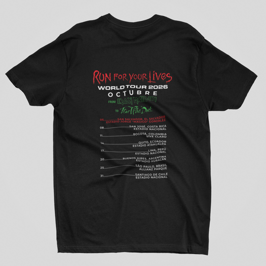 Camisa- Iron Maiden Run For Your Lives World Tour 2026