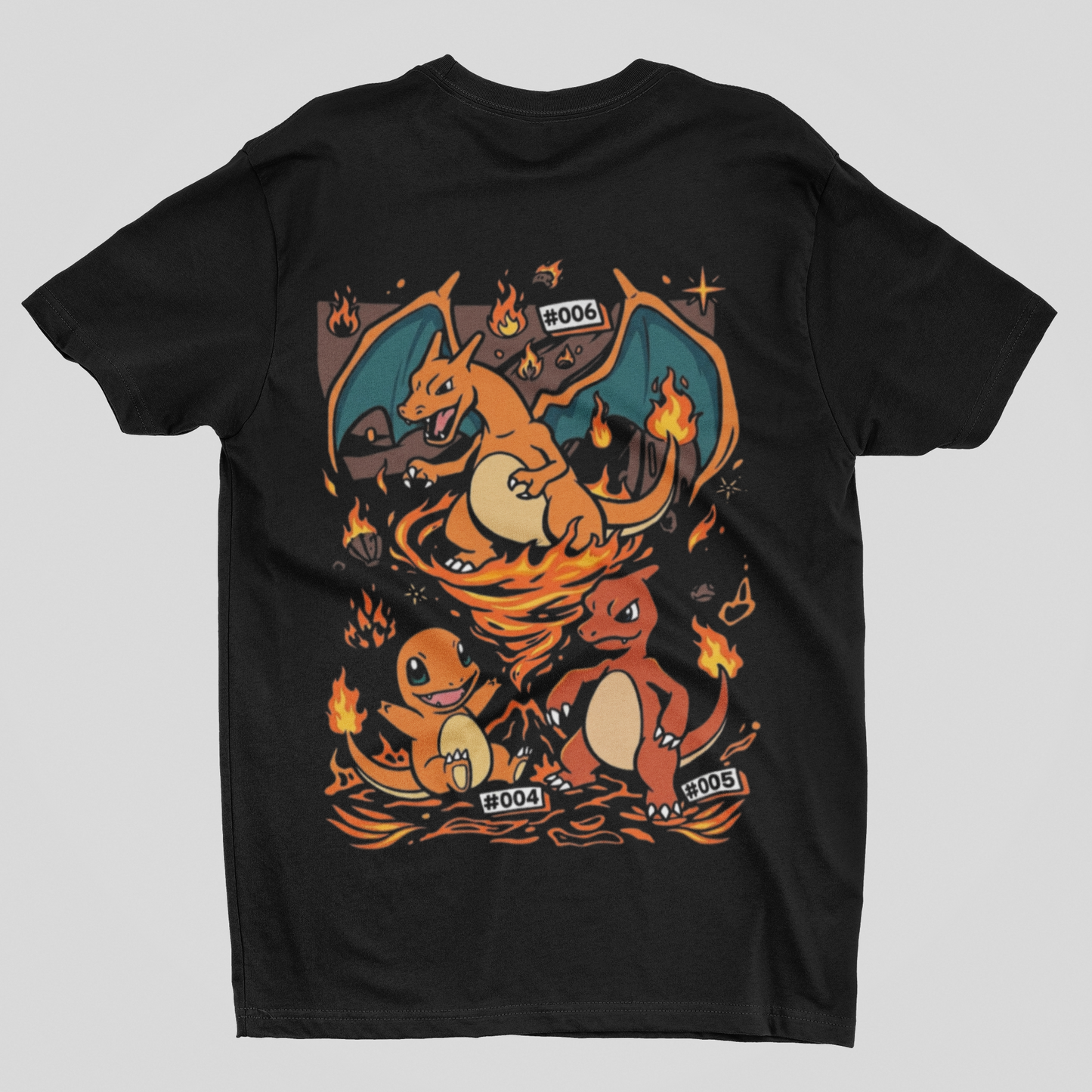 Camisa- Pokémon Kanto Legends Fire Starters