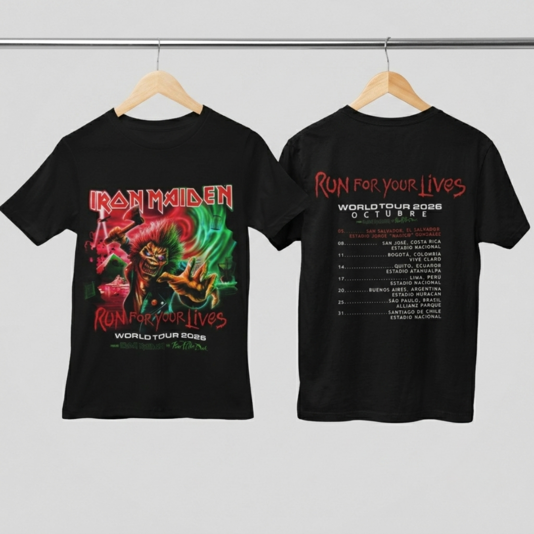Camisa- Iron Maiden Run For Your Lives World Tour 2026