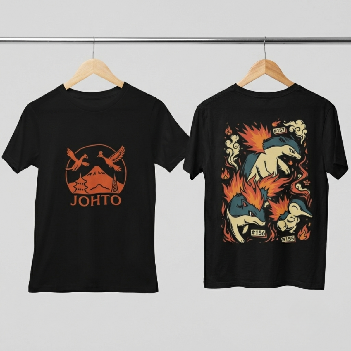 Camisa- Pokémon Johto Legends Fire Starters