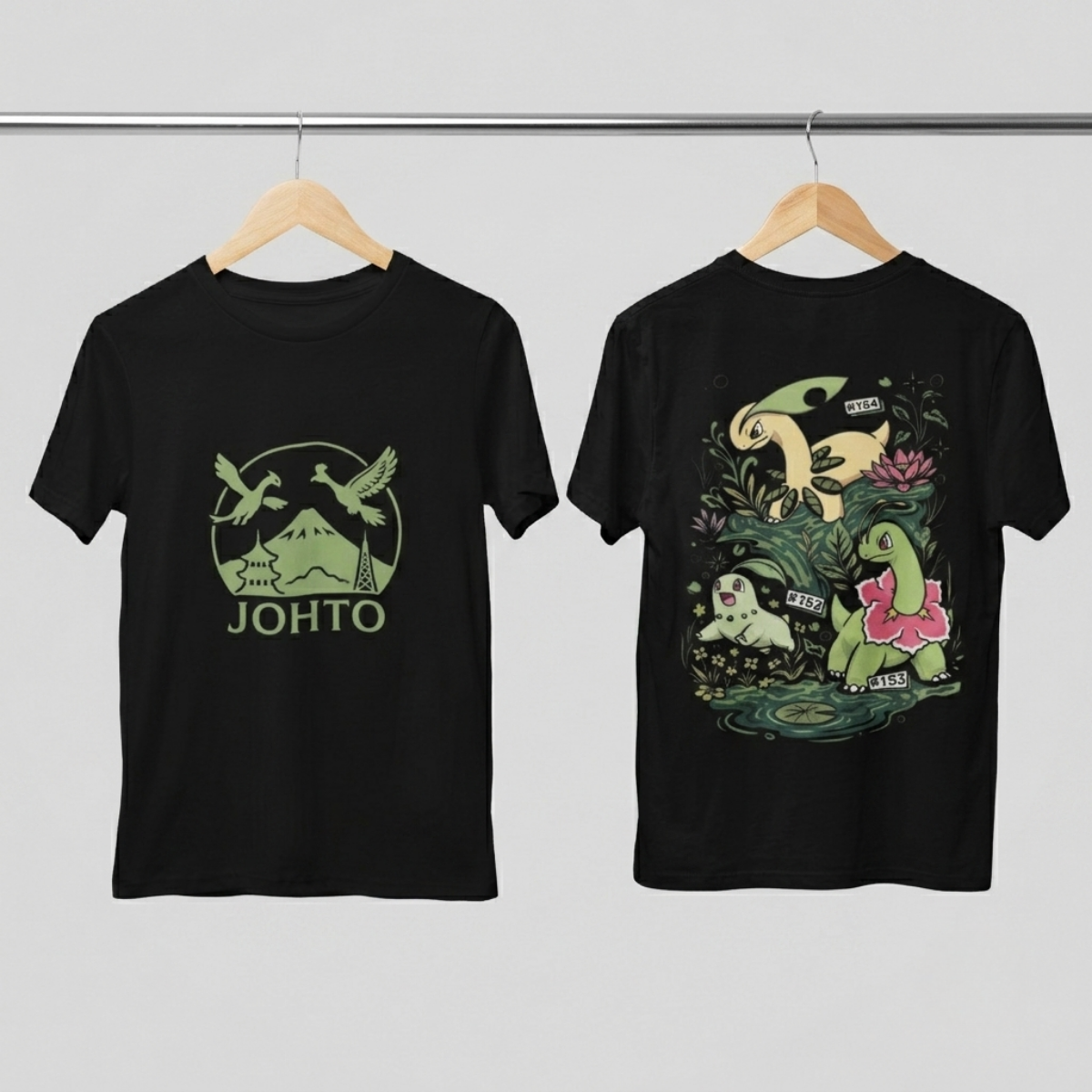 Camisa- Pokémon Johto Legends Grass Starters