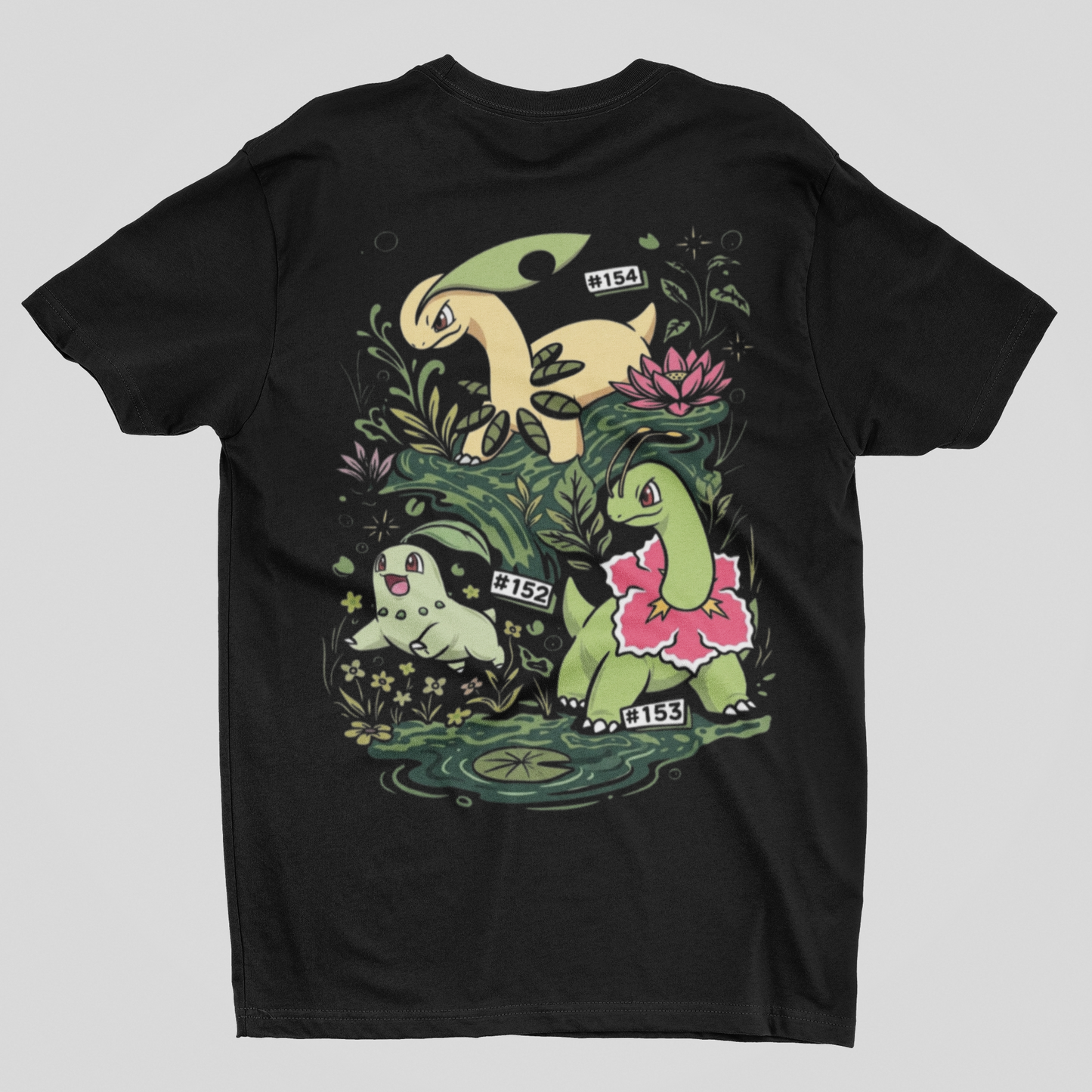 Camisa- Pokémon Johto Legends Grass Starters