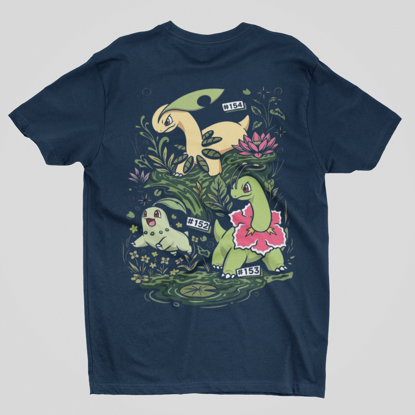 Camisa- Pokémon Johto Legends Grass Starters