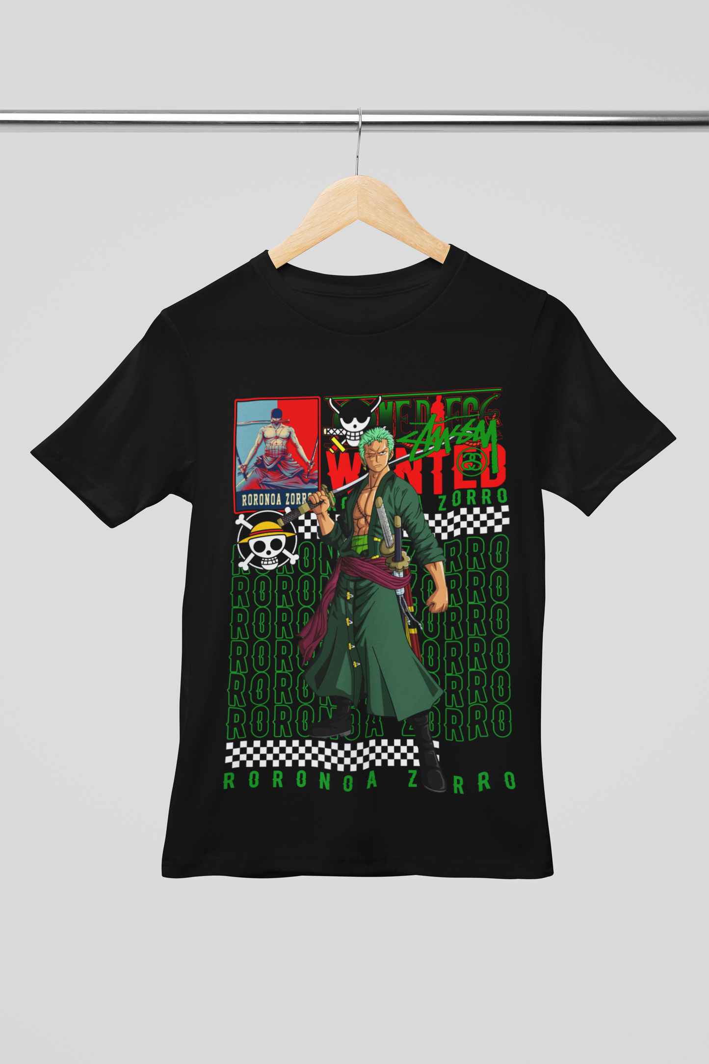 Camisa- Roronoa Zorro Wanted Pirate Hunter