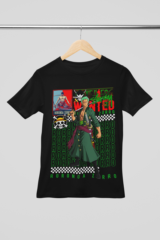Camisa- Roronoa Zorro Wanted Pirate Hunter