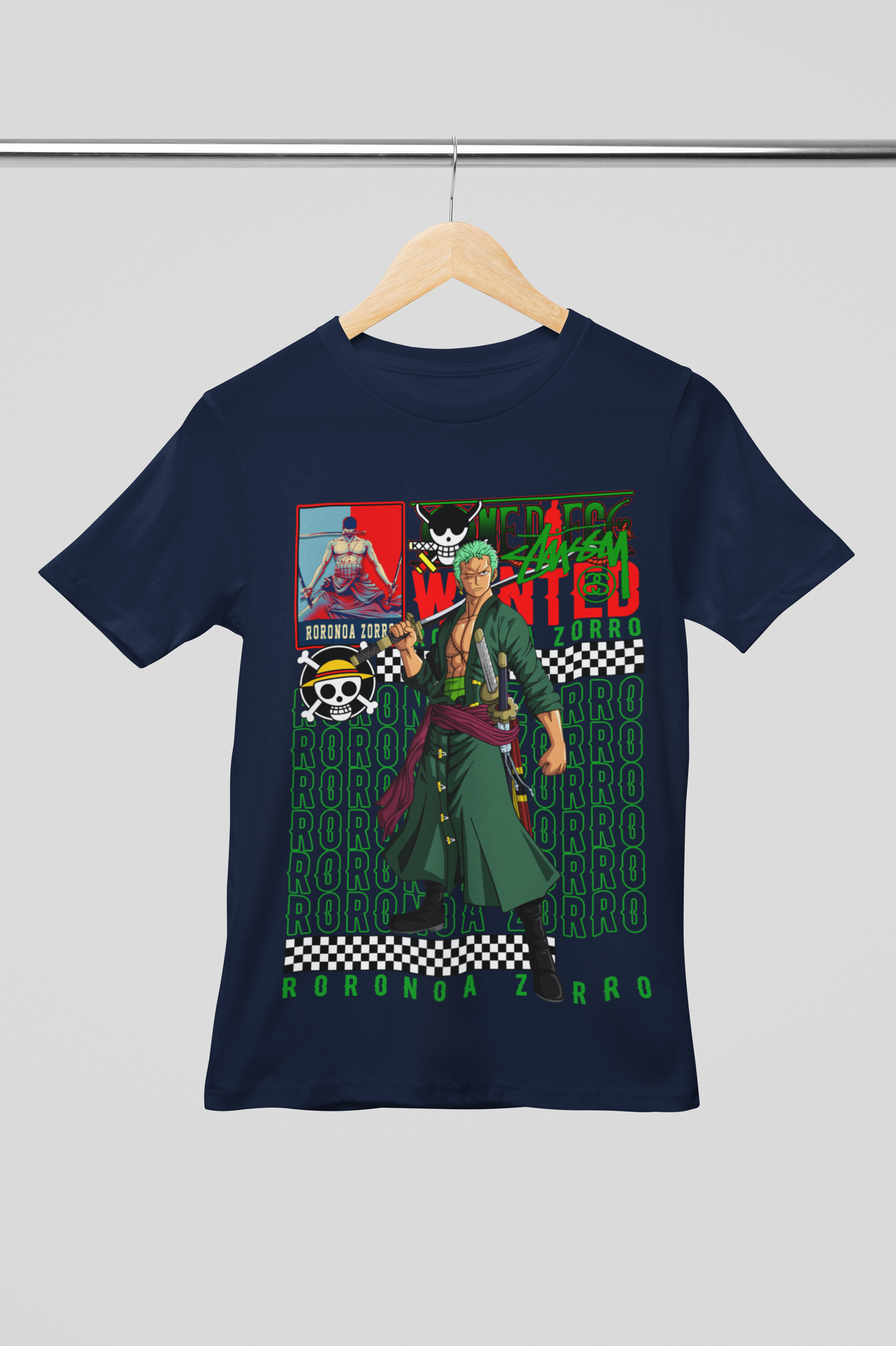 Camisa- Roronoa Zorro Wanted Pirate Hunter