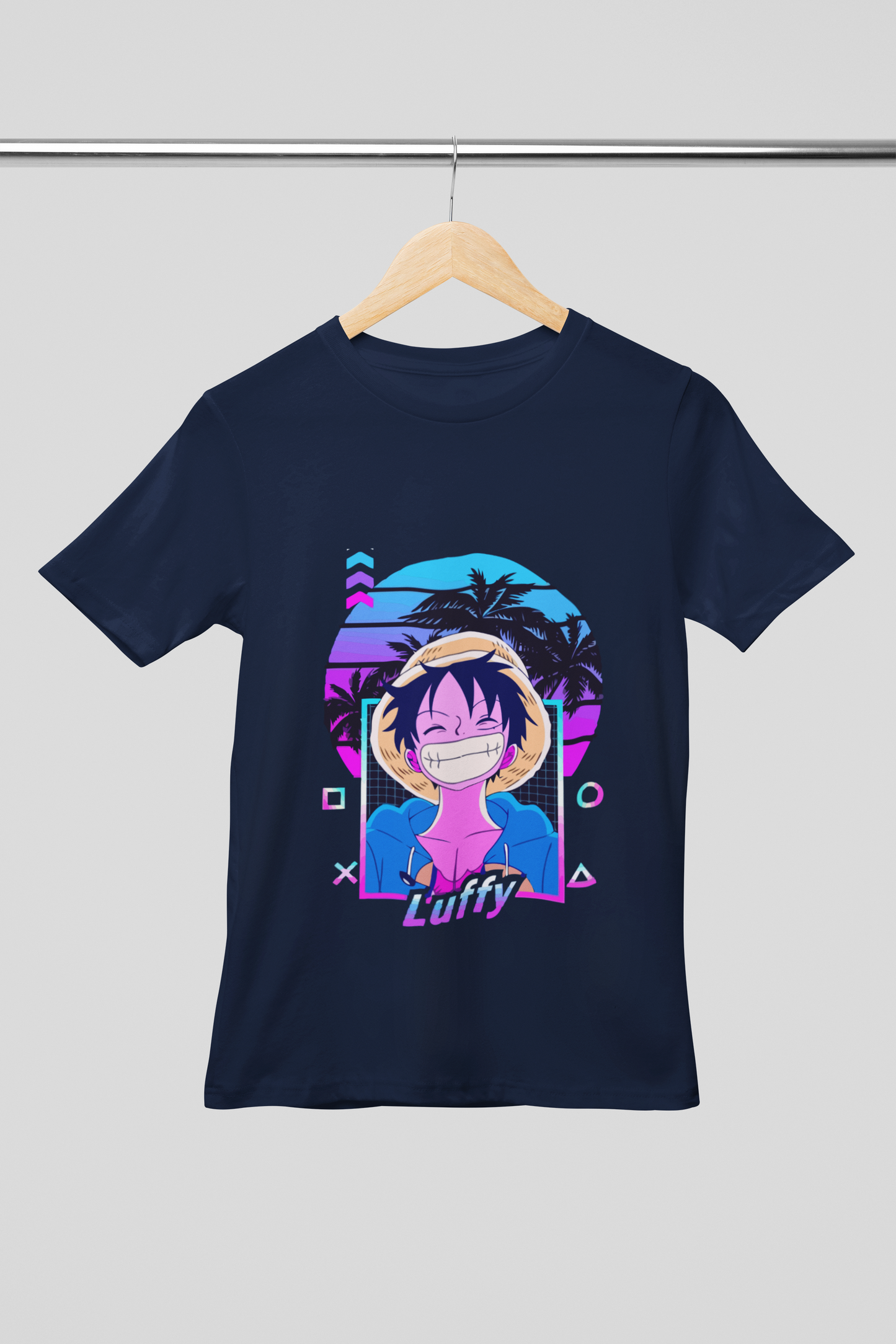Camisa- Retro Sunset Luffy Smile Anime