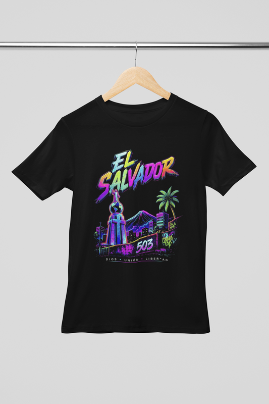 Camisa- El Salvador Del Mundo 503 Neón